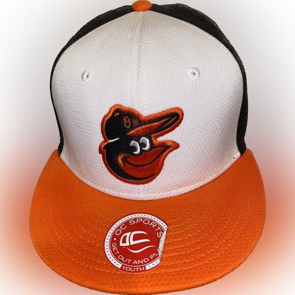 OC Sports MLB Cotton Twill Baseball Baltimore Orioles Flat Bill Cap 6 3/8" - 7" - Picture 1 of 6